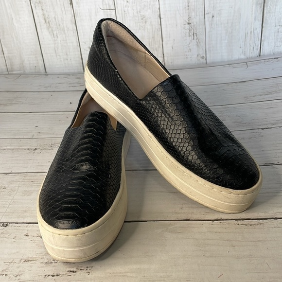 J Slides Black Reptile Platform Slip On Sneaker Loafer - Picture 12 of 12